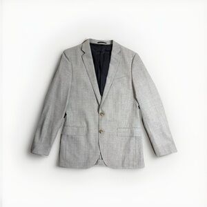 J. Crew Ludlow Wool Blend Suit Jacket Blazer 38R Gray Tollegno 1900 Fabric